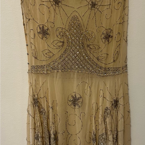 Rare  1920s Silk Hand Beaded Flapper Dress - Picture 4 of 9